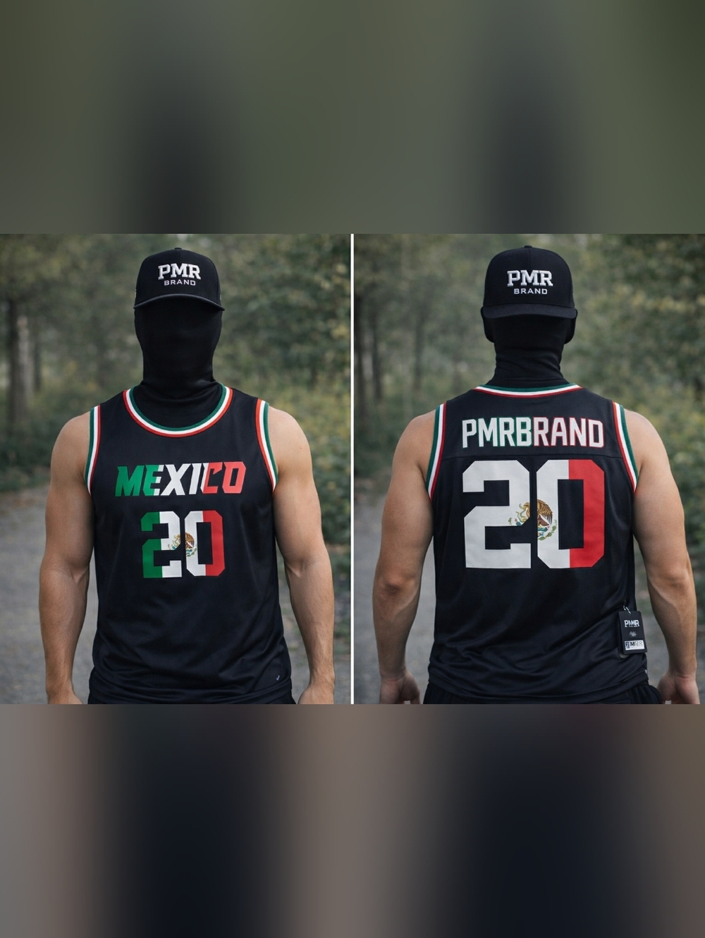 Mexico 20 Black Sleeveless Basketball Jersey - National Team Style